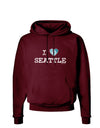 Distressed I Heart Seattle - Heart Flag Dark Hoodie Sweatshirt by TooLoud-Hoodie-TooLoud-Maroon-Small-Davson Sales