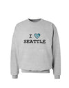 Distressed I Heart Seattle - Heart Flag Sweatshirt by TooLoud-Sweatshirts-TooLoud-AshGray-Small-Davson Sales