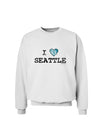 Distressed I Heart Seattle - Heart Flag Sweatshirt by TooLoud-Sweatshirts-TooLoud-White-Small-Davson Sales