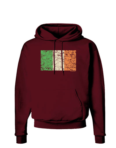 Distressed Irish Flag - Flag of Ireland Dark Hoodie Sweatshirt-Hoodie-TooLoud-Maroon-Small-Davson Sales