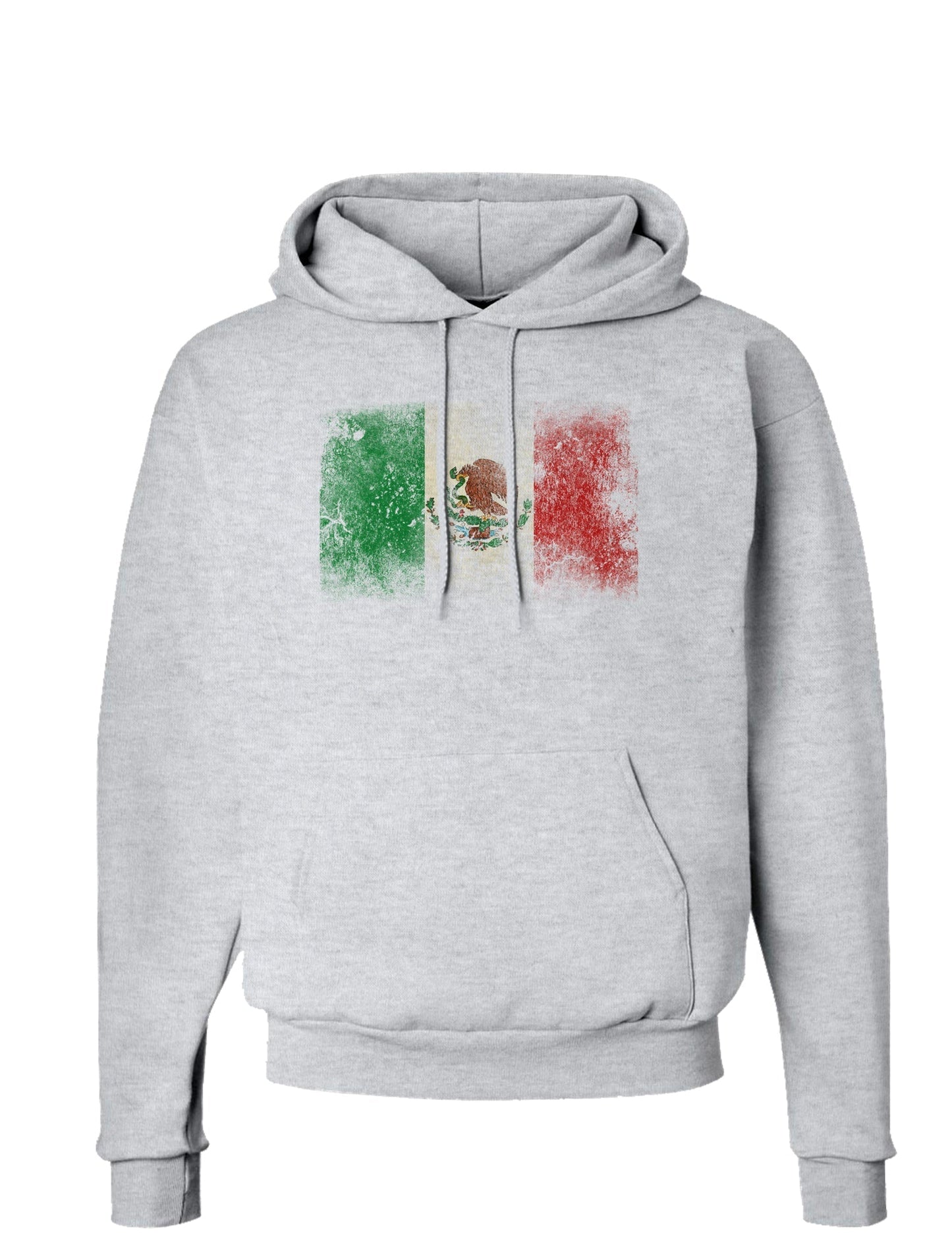 Distressed Mexican Flag Hoodie Sweatshirt-Hoodie-TooLoud-AshGray-Small-Davson Sales
