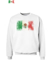 Distressed Mexican Flag Sweatshirt-Sweatshirts-TooLoud-White-Small-Davson Sales