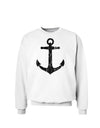 Distressed Nautical Sailor Anchor Sweatshirt-Sweatshirts-TooLoud-White-Small-Davson Sales