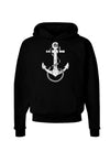Distressed Nautical Sailor Rope Anchor Dark Hoodie Sweatshirt-Hoodie-TooLoud-Black-Small-Davson Sales