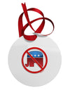 Distressed No Republicans Sign Circular Metal Ornament-Ornament-TooLoud-White-Davson Sales