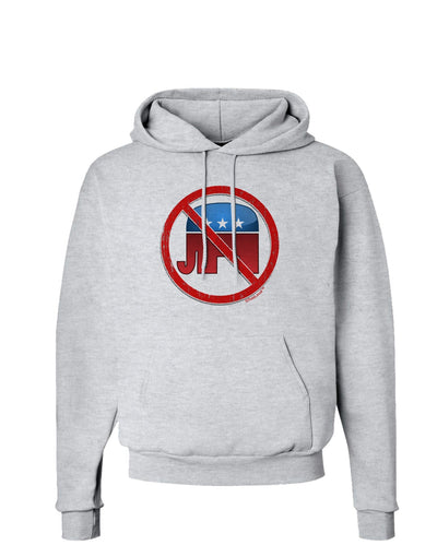 Distressed No Republicans Sign Hoodie Sweatshirt-Hoodie-TooLoud-AshGray-Small-Davson Sales