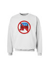 Distressed No Republicans Sign Sweatshirt-Sweatshirts-TooLoud-White-Small-Davson Sales