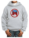 Distressed No Republicans Sign Youth Hoodie Pullover Sweatshirt-Youth Hoodie-TooLoud-Ash-XS-Davson Sales