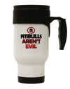 Distressed Pitbulls Aren't Evil Stainless Steel 14oz Travel Mug-Travel Mugs-TooLoud-White-Davson Sales