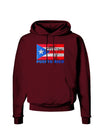 Distressed Puerto Rico Flag Dark Hoodie Sweatshirt-Hoodie-TooLoud-Maroon-Small-Davson Sales