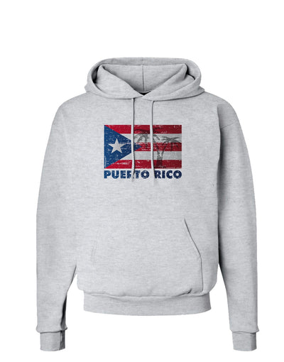 Distressed Puerto Rico Flag Hoodie Sweatshirt-Hoodie-TooLoud-AshGray-Small-Davson Sales