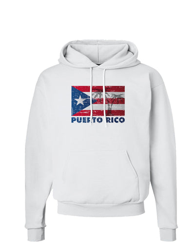 Distressed Puerto Rico Flag Hoodie Sweatshirt-Hoodie-TooLoud-White-Small-Davson Sales