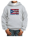 Distressed Puerto Rico Flag Youth Hoodie Pullover Sweatshirt-Youth Hoodie-TooLoud-Ash-XS-Davson Sales