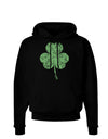 Distressed Traditional Irish Shamrock Dark Hoodie Sweatshirt-Hoodie-TooLoud-Black-Small-Davson Sales