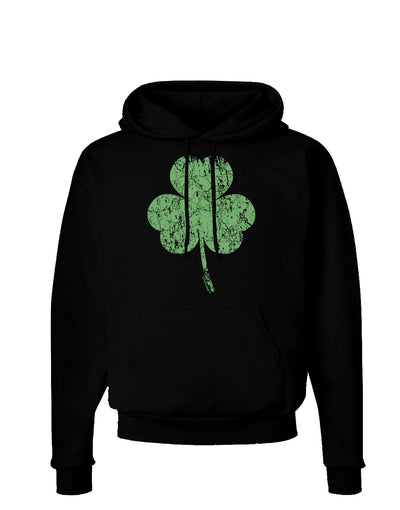 Distressed Traditional Irish Shamrock Dark Hoodie Sweatshirt-Hoodie-TooLoud-Black-Small-Davson Sales