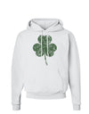 Distressed Traditional Irish Shamrock Hoodie Sweatshirt-Hoodie-TooLoud-White-Small-Davson Sales