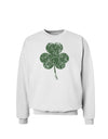 Distressed Traditional Irish Shamrock Sweatshirt-Sweatshirts-TooLoud-White-Small-Davson Sales