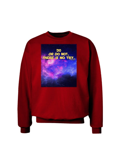 Do or Do Not Adult Dark Sweatshirt-Sweatshirts-TooLoud-Deep-Red-Small-Davson Sales