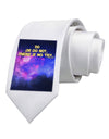 Do or Do Not Printed White Necktie