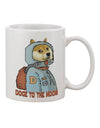 TooLoud Doge to the Moon Printed 11oz Coffee Mug