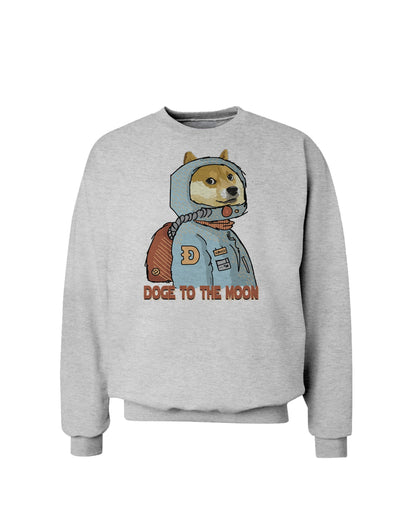 Doge to the Moon Sweatshirt-Sweatshirts-TooLoud-AshGray-Small-Davson Sales