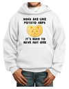 Dogs Are Like Potato Chips Youth Hoodie Pullover Sweatshirt-Youth Hoodie-TooLoud-White-XS-Davson Sales