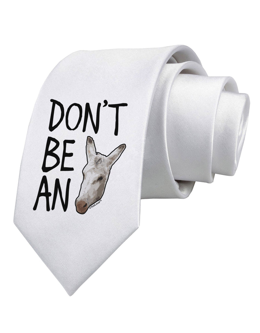 Don't Be An Ass Printed White Necktie