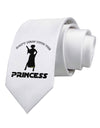 Don't Mess With The Princess Printed White Necktie