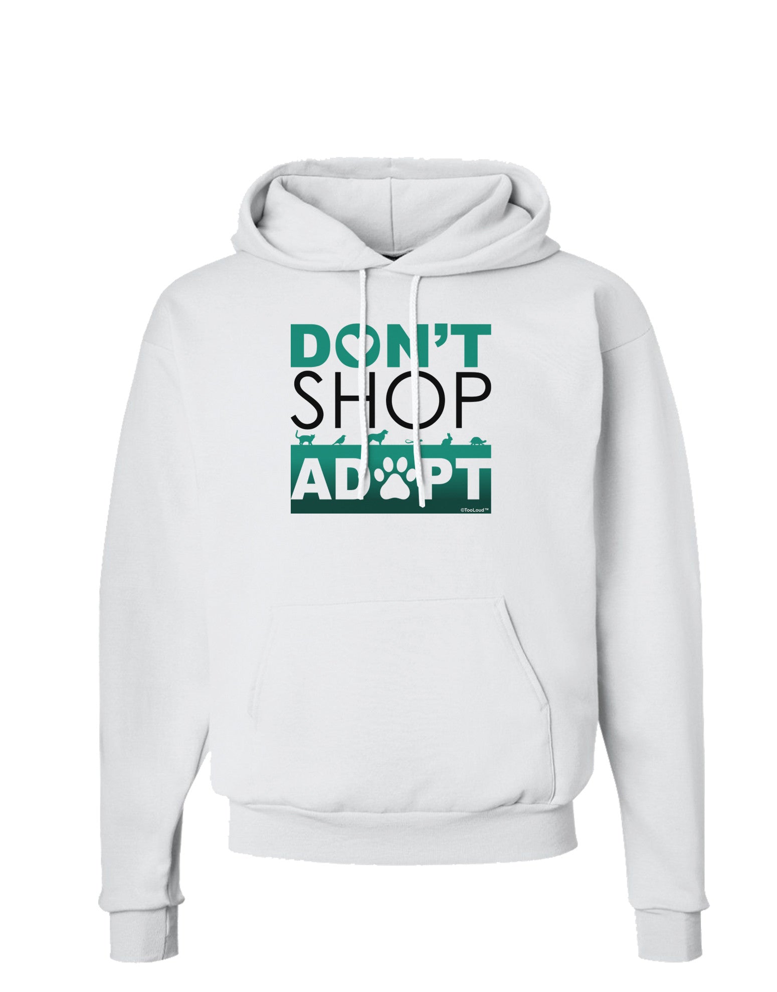Don't Shop Adopt Hoodie Sweatshirt-Hoodie-TooLoud-White-Small-Davson Sales