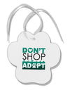 Don't Shop Adopt Paw Print Shaped Ornament-Ornament-TooLoud-White-Davson Sales