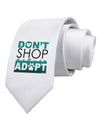 Don't Shop Adopt Printed White Necktie