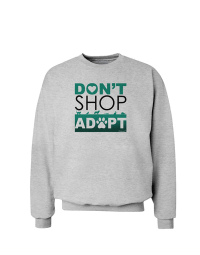 Don't Shop Adopt Sweatshirt-Sweatshirts-TooLoud-AshGray-Small-Davson Sales