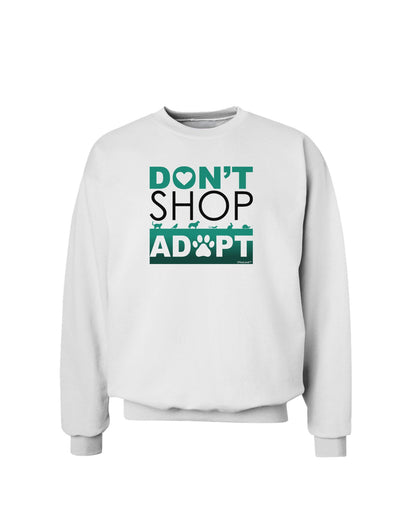 Don't Shop Adopt Sweatshirt-Sweatshirts-TooLoud-White-Small-Davson Sales