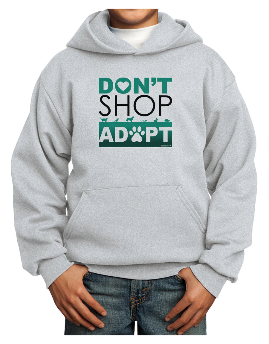 Don't Shop Adopt Youth Hoodie Pullover Sweatshirt-Youth Hoodie-TooLoud-White-XS-Davson Sales