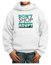 Don't Shop Adopt Youth Hoodie Pullover Sweatshirt-Youth Hoodie-TooLoud-White-XS-Davson Sales