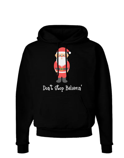 Don't Stop Believin' Santa Christmas Dark Hoodie Sweatshirt-Hoodie-TooLoud-Black-Small-Davson Sales