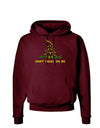 Don't Tread On Me Gadsden Flag Rattlesnake Dark Hoodie Sweatshirt-Hoodie-TooLoud-Maroon-Small-Davson Sales