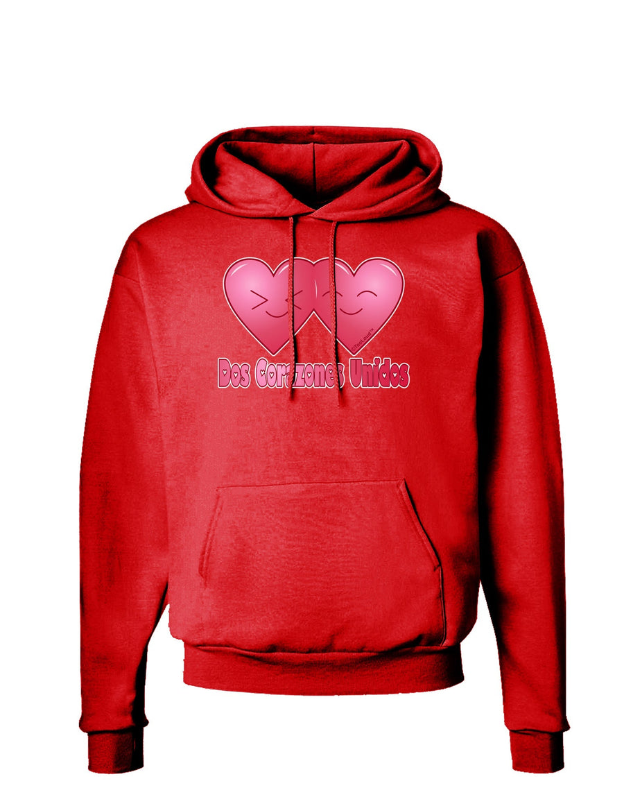 Dos Corazones Unidos Design Dark Hoodie Sweatshirt by TooLoud-Hoodie-TooLoud-Black-Small-Davson Sales