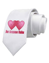 Dos Corazones Unidos Design Printed White Necktie by TooLoud