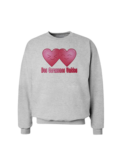 Dos Corazones Unidos Design Sweatshirt by TooLoud-Sweatshirts-TooLoud-AshGray-Small-Davson Sales