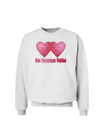 Dos Corazones Unidos Design Sweatshirt by TooLoud-Sweatshirts-TooLoud-White-Small-Davson Sales