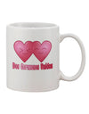 Dos Corazones Unidos Exquisitely Crafted 11 oz Coffee Mug - Expertly Curated by a Drinkware Connoisseur-11 OZ Coffee Mug-TooLoud-White-Davson Sales