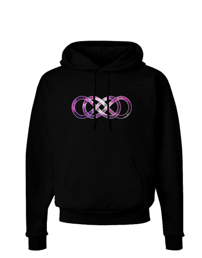 Double Infinity Galaxy Dark Hoodie Sweatshirt-Hoodie-TooLoud-Black-Small-Davson Sales