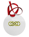 Double Infinity Gold Circular Metal Ornament-Ornament-TooLoud-White-Davson Sales