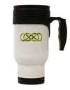 Double Infinity Gold Stainless Steel 14oz Travel Mug-Travel Mugs-TooLoud-White-Davson Sales