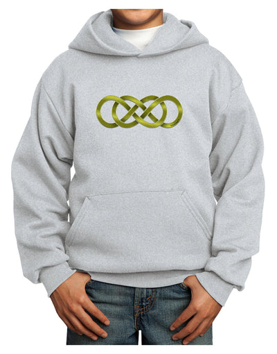 Double Infinity Gold Youth Hoodie Pullover Sweatshirt-Youth Hoodie-TooLoud-Ash-XS-Davson Sales