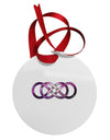 Double Ininifty Galaxy Circular Metal Ornament-Ornament-TooLoud-White-Davson Sales