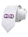 Double Ininifty Galaxy Printed White Necktie