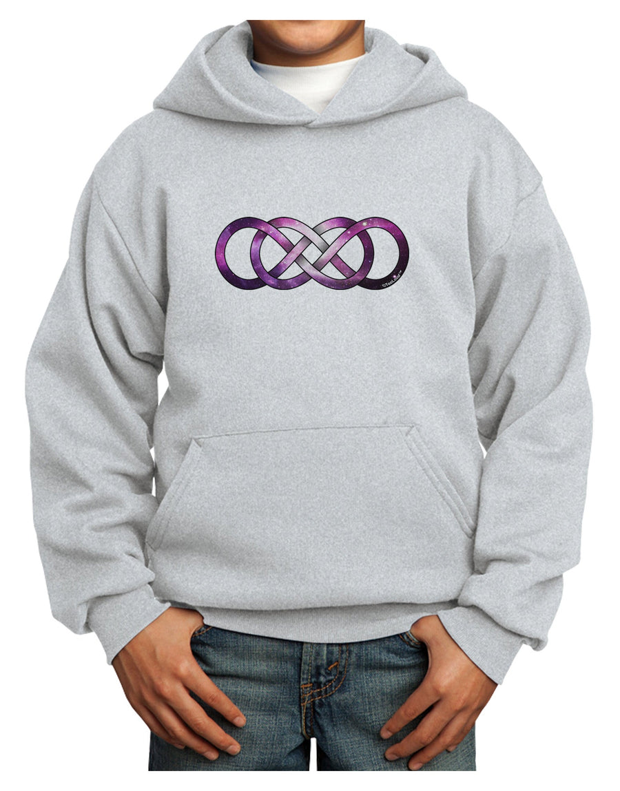 Double Ininifty Galaxy Youth Hoodie Pullover Sweatshirt-Youth Hoodie-TooLoud-White-XS-Davson Sales