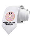 Doughnut - Doughnut Take Me Lightly Printed White Necktie by TooLoud